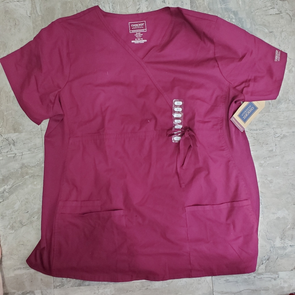 NWT Cherokee Maternity Scrub Top